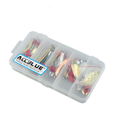 Mixed Colors Fishing Lures Spoon Bait Metal Lure Kit